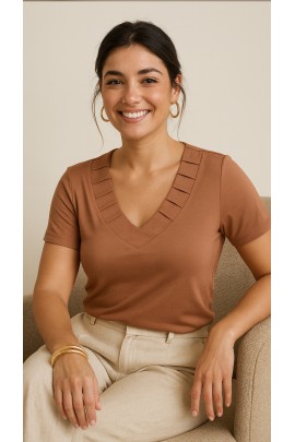 034547  Blusa Manga Curta Ramany Lisa 